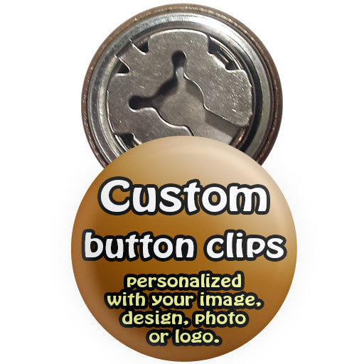 Custom promotional button covers. Button clip badges at The Button Store