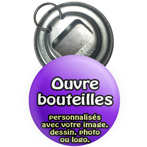 Ouvre-bouteilles promotionnels personnalisés. Badges ouvre-bouteilles personnalisés chez La Boutique de Macarons à Montréal, Qc
